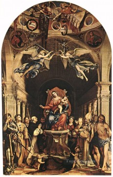  Madonna Painting - Madonna with the Child and Saints 1516 Renaissance Lorenzo Lotto